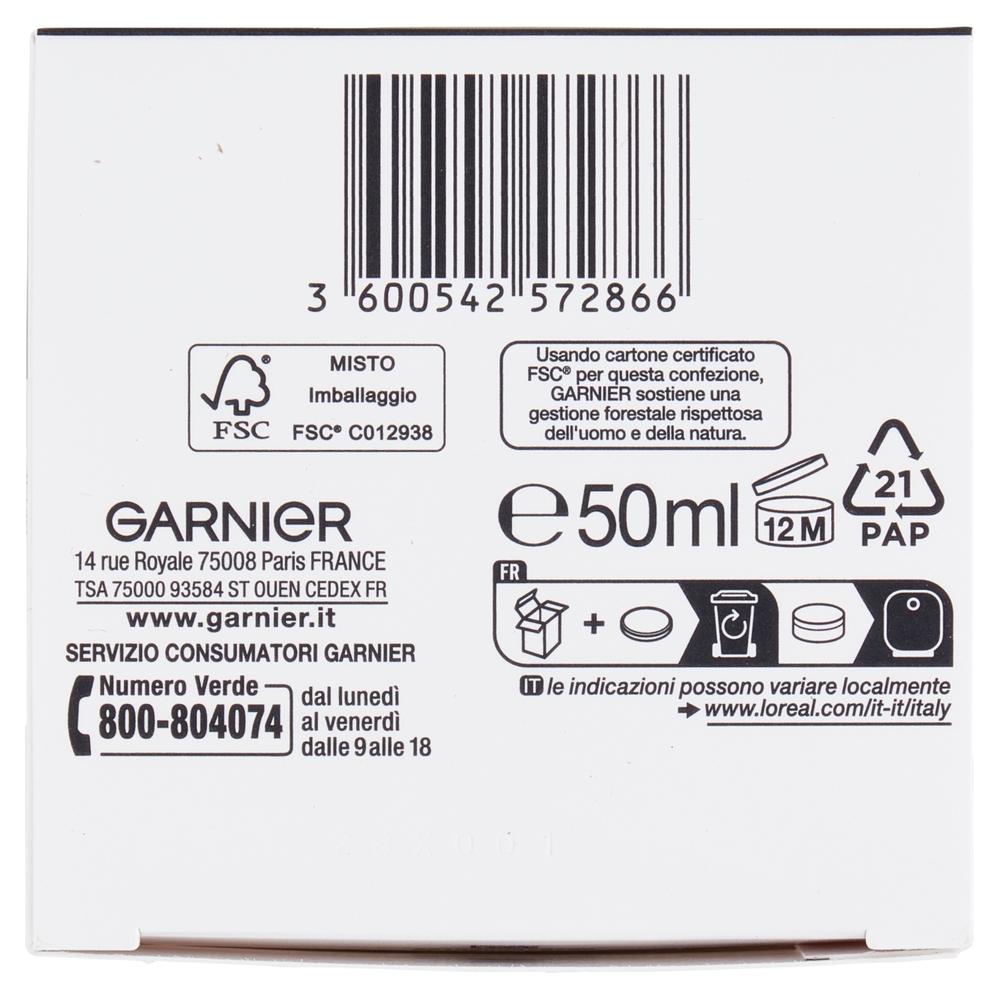 Garnier PureActive Air Cream AHA+BHA con Carbone - Crema Opacizzante Leggera 50 ml